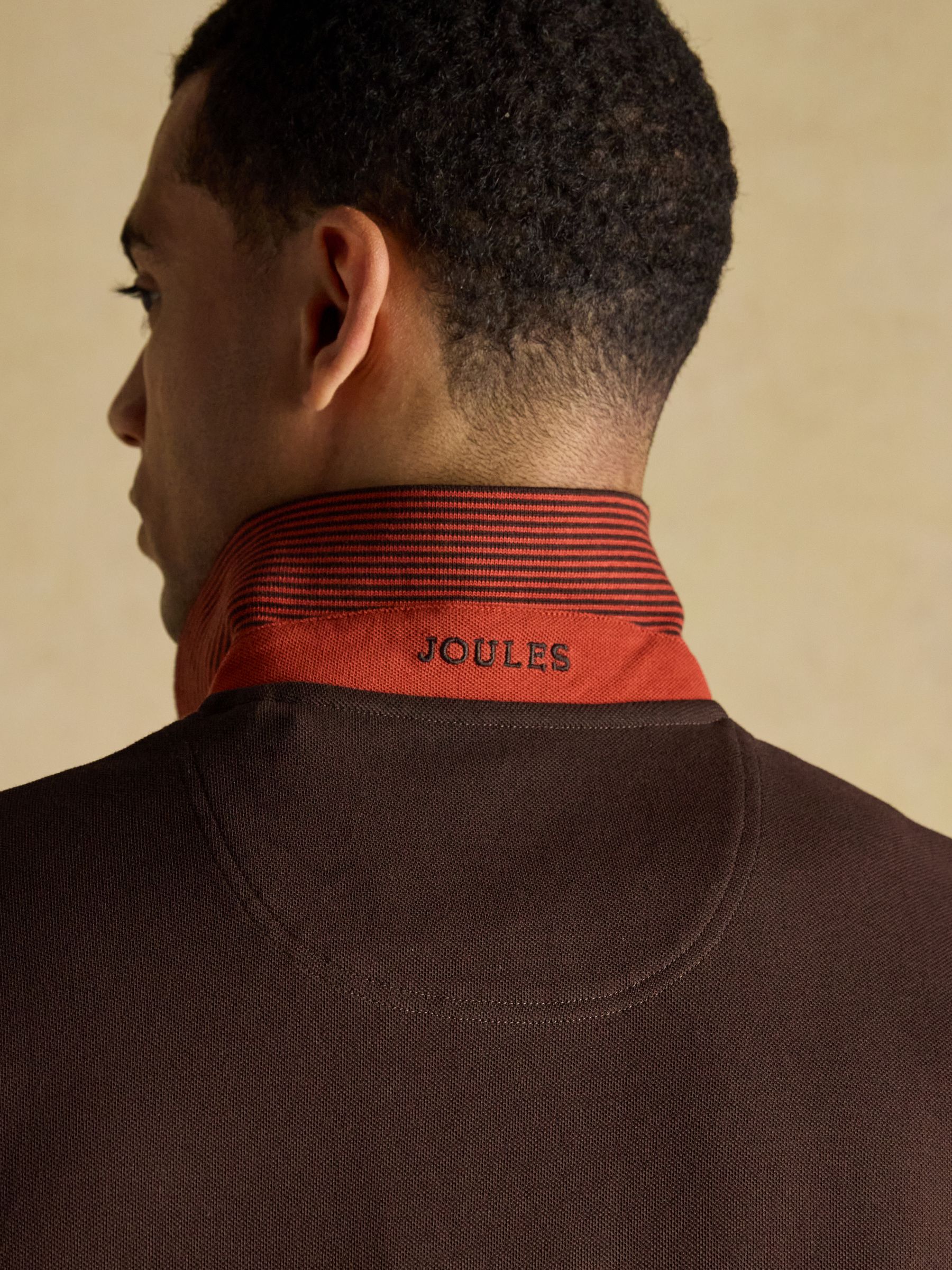 Bruin - Joules Woody pigué poloshirt van katoen