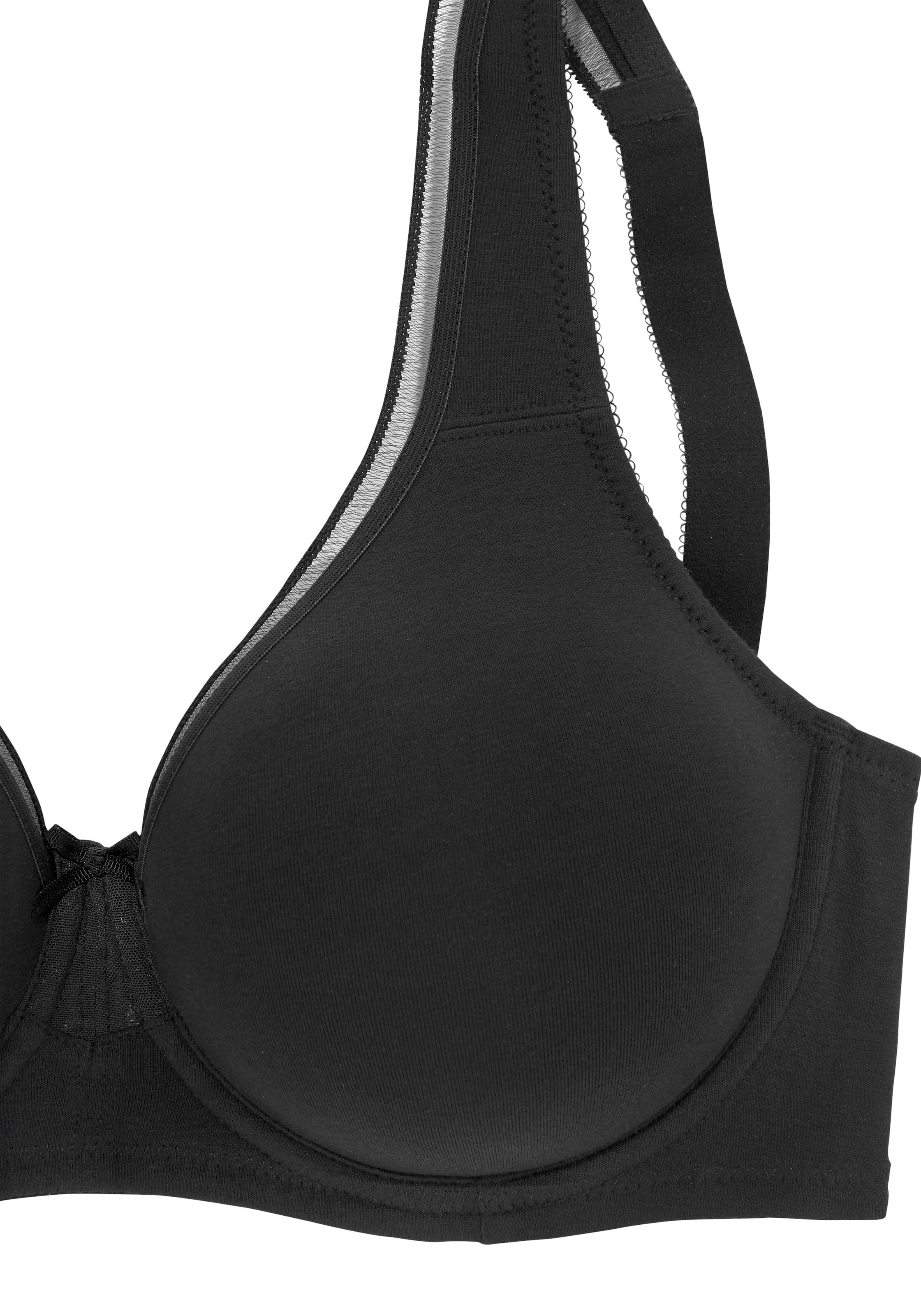 petite fleur Minimizer-BH, 2 Stücker Packung, aus Baumwolle mit nahtlosen Cups, Basic Dessous