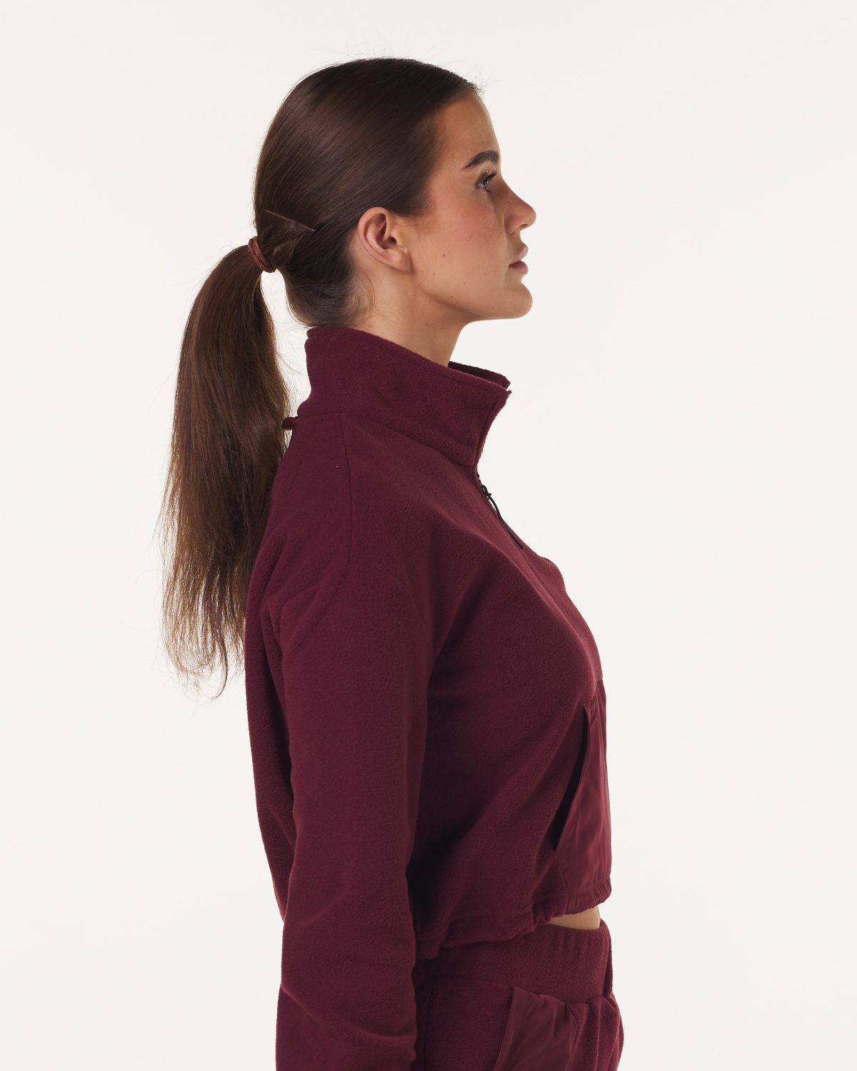 LEVITY Break Fleece 1\2 Zip Sweater Red Wine