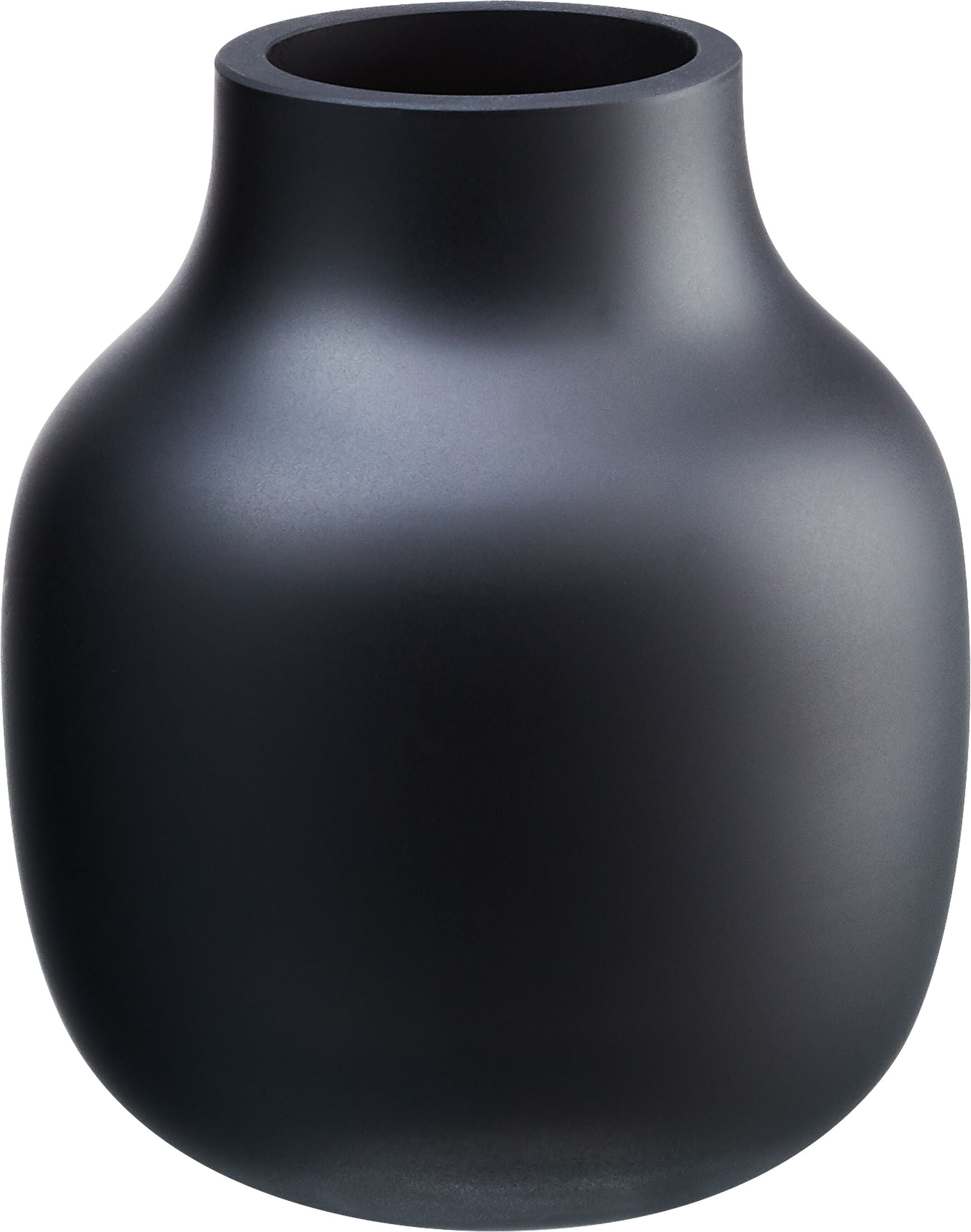 ARIS Vase - Schwarz / B: 10.0 cm x T: 10.0 cm x H: 12.5 cm