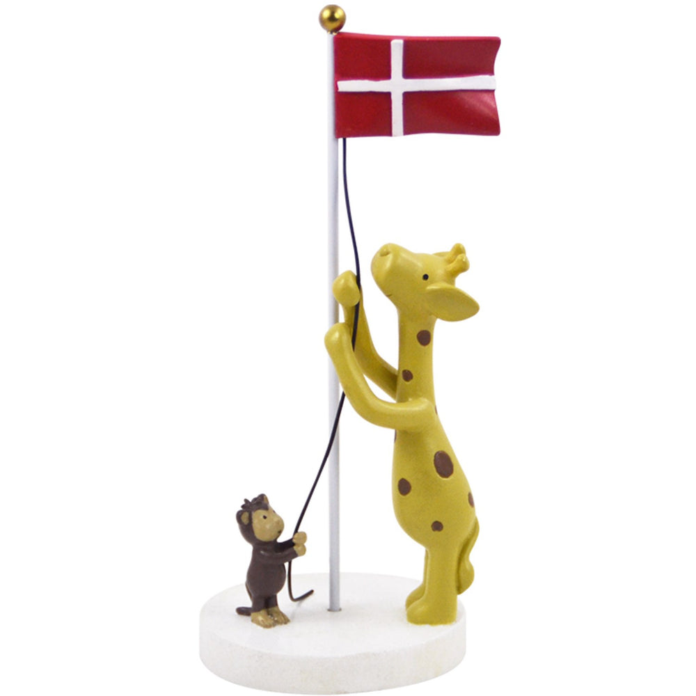 Køb Kids by Friis Bordflag med giraf og abe 17 cm