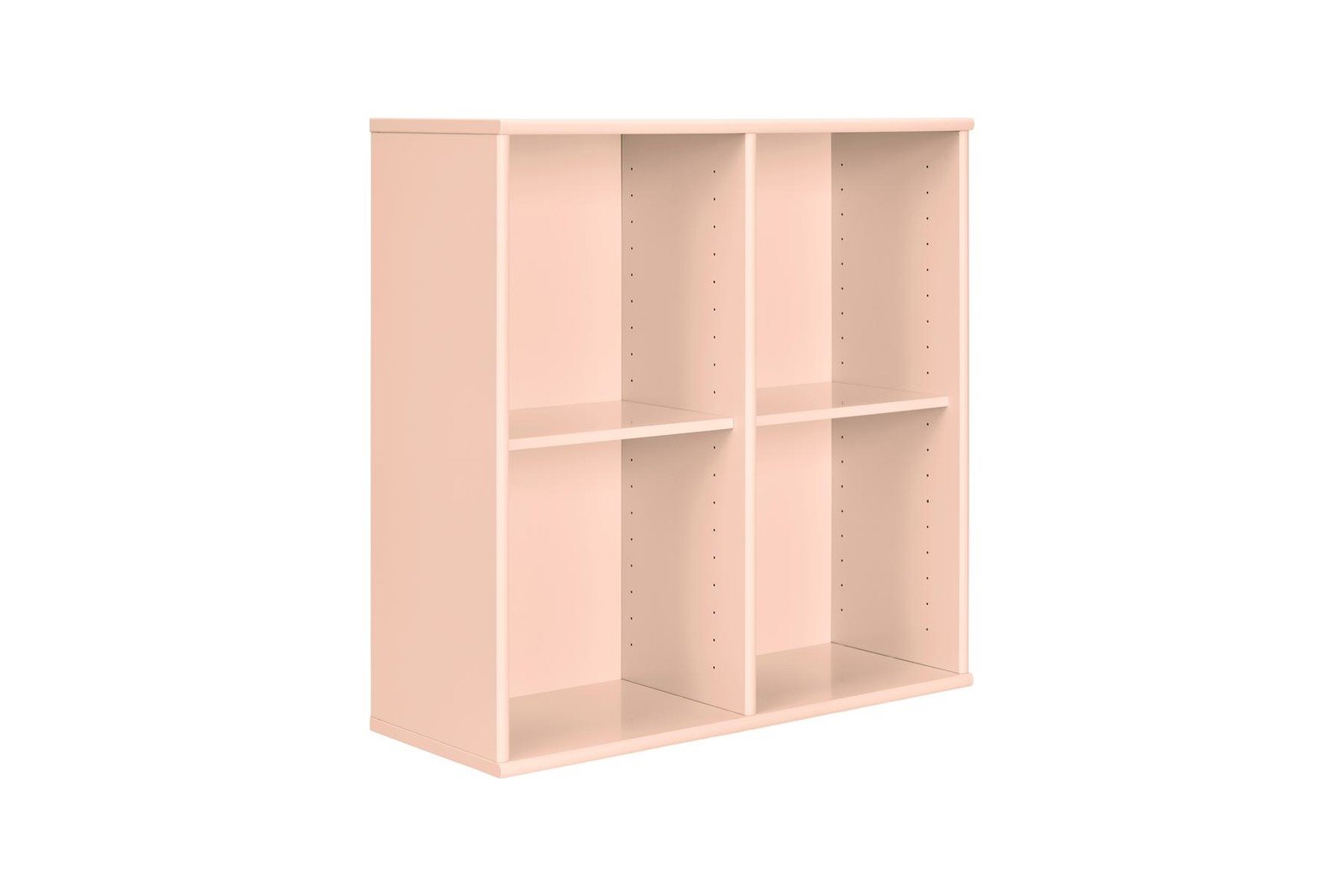 Mistral Bokyller 70x70x27 cm. Lakkert farget eik i Lys Rosa. Veggmontert.