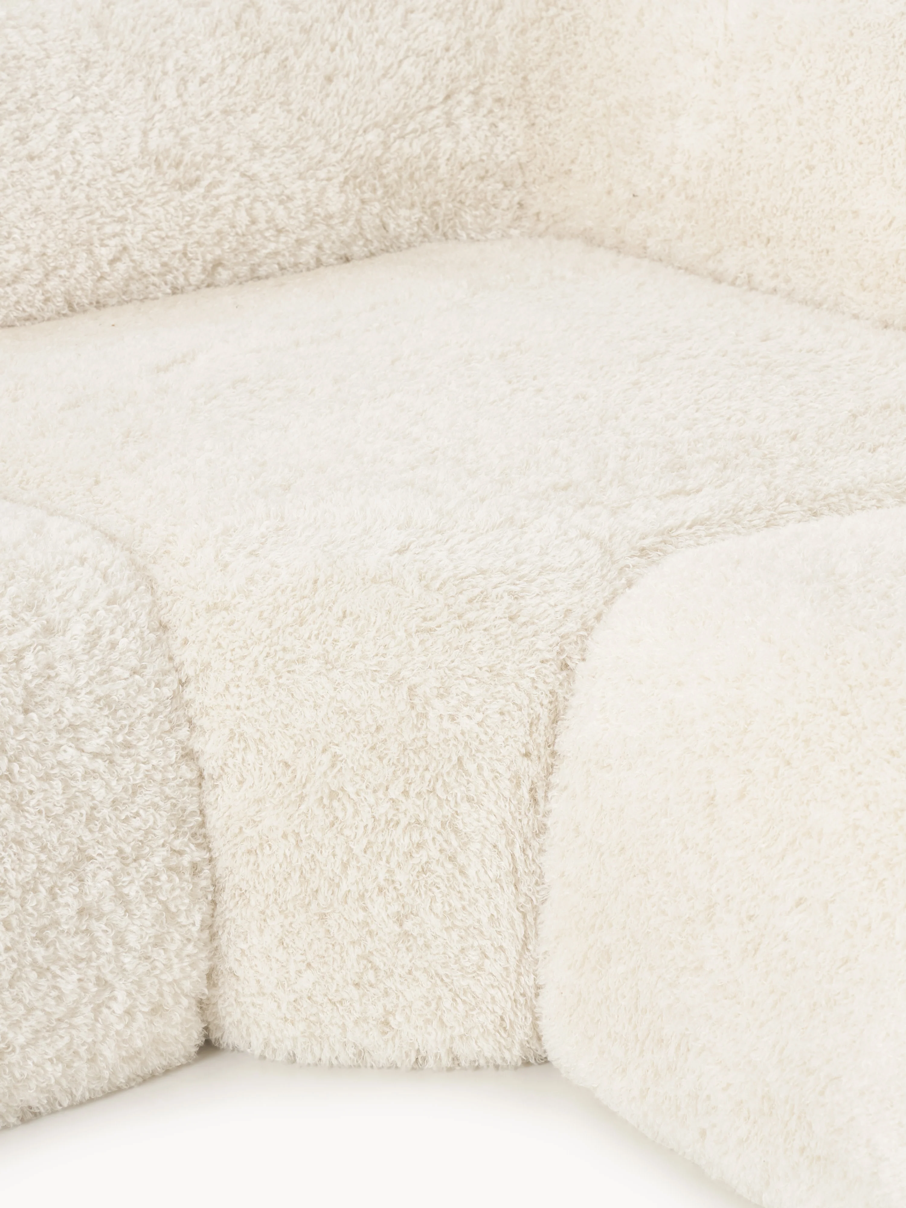Modulaire teddy hoekbank Wolke (4-zits) met chaise longue