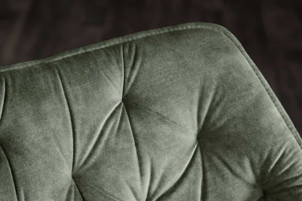 Drehbarer Stuhl THE DUTCH COMFORT dunkelgrün Samt mit Armlehnen Modern Design