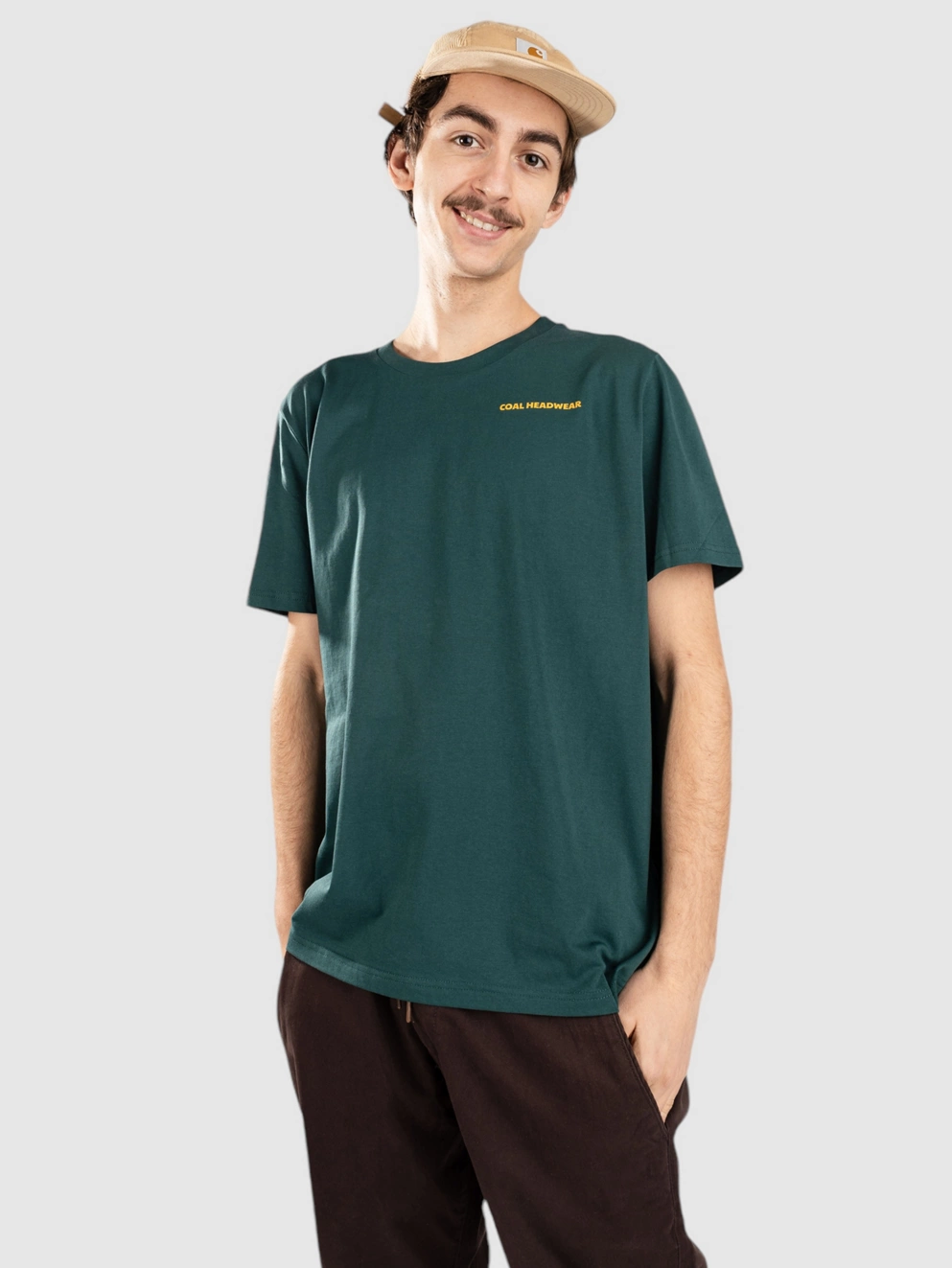 Coal Sunset Trees T-Shirt dark green