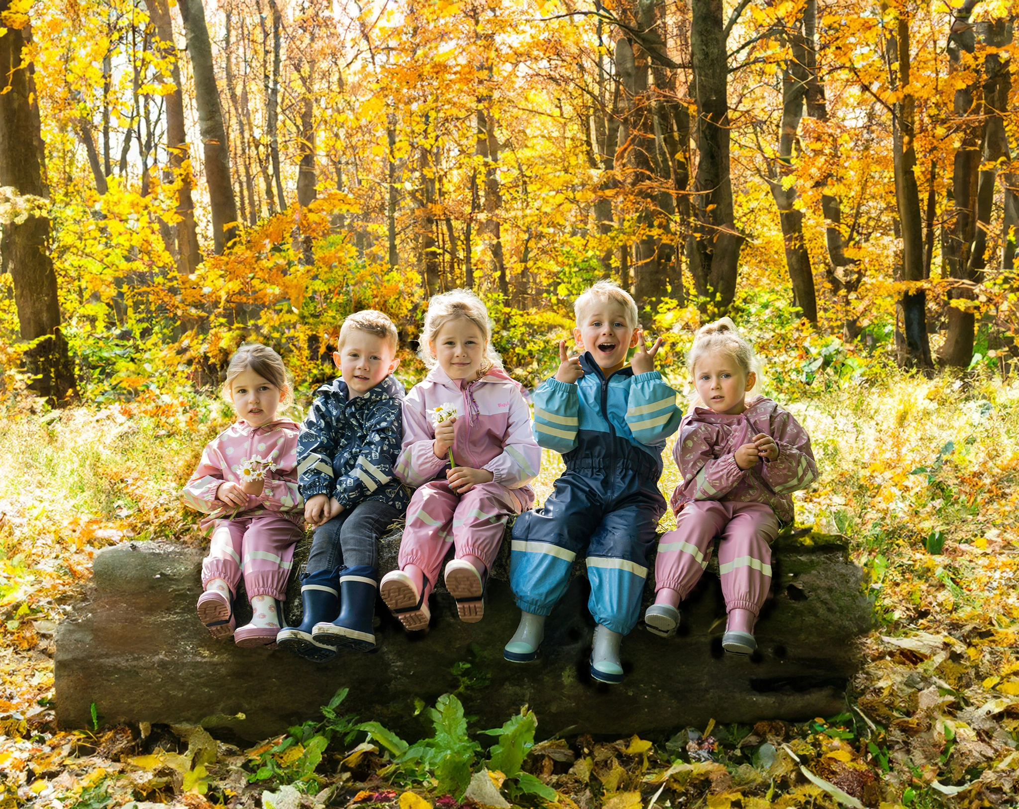 Regenjacke WALDTIERE in rosa
