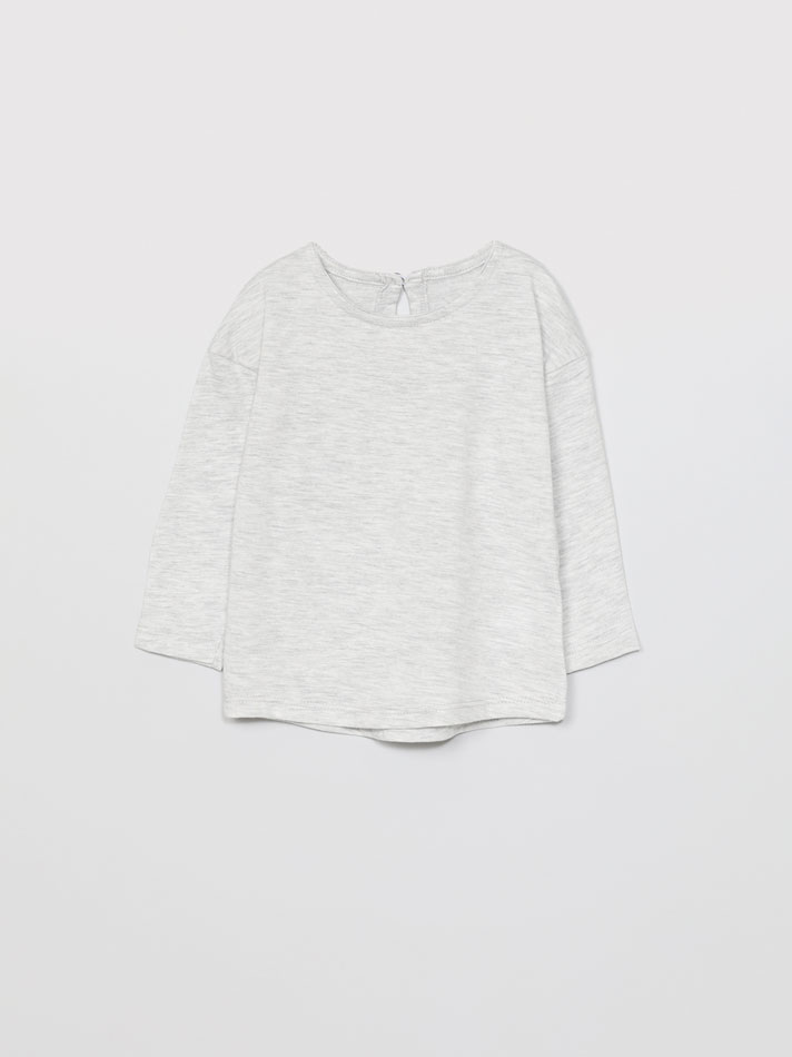 Pacote com 6 camisetas básicas de manga comprida - Cor: Off-white