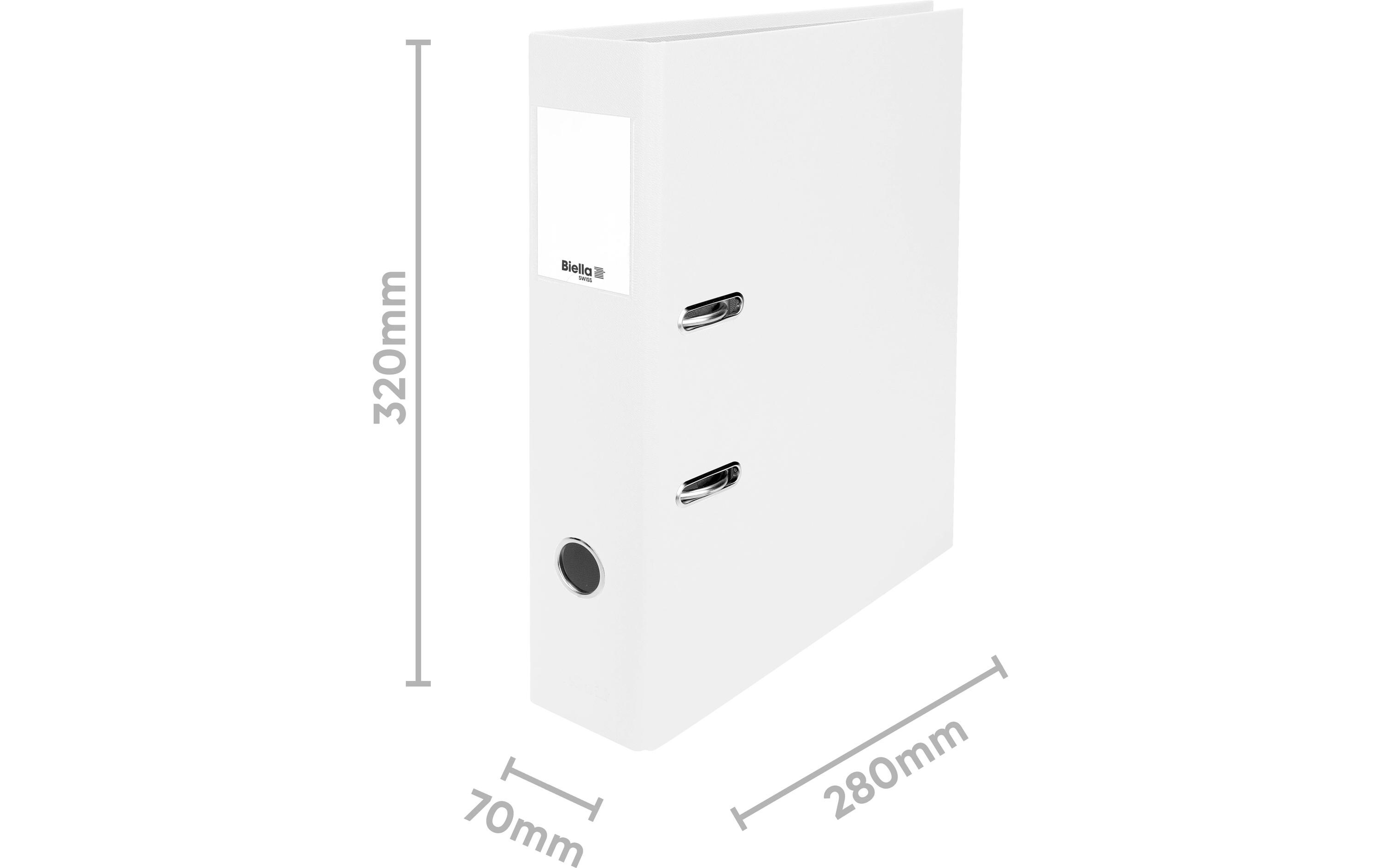 Ordner Plasticolor A4 7 cm, WeissOrdner mit Strong-Mechanik