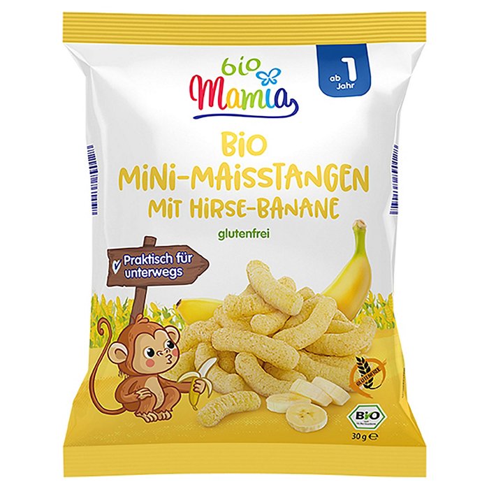MAMIA BIO Bio-Mini-Maisstangen 30 g, Banane