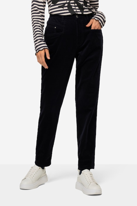 Cord-Karottenhose, weite Passform, 5-Pocket-Form