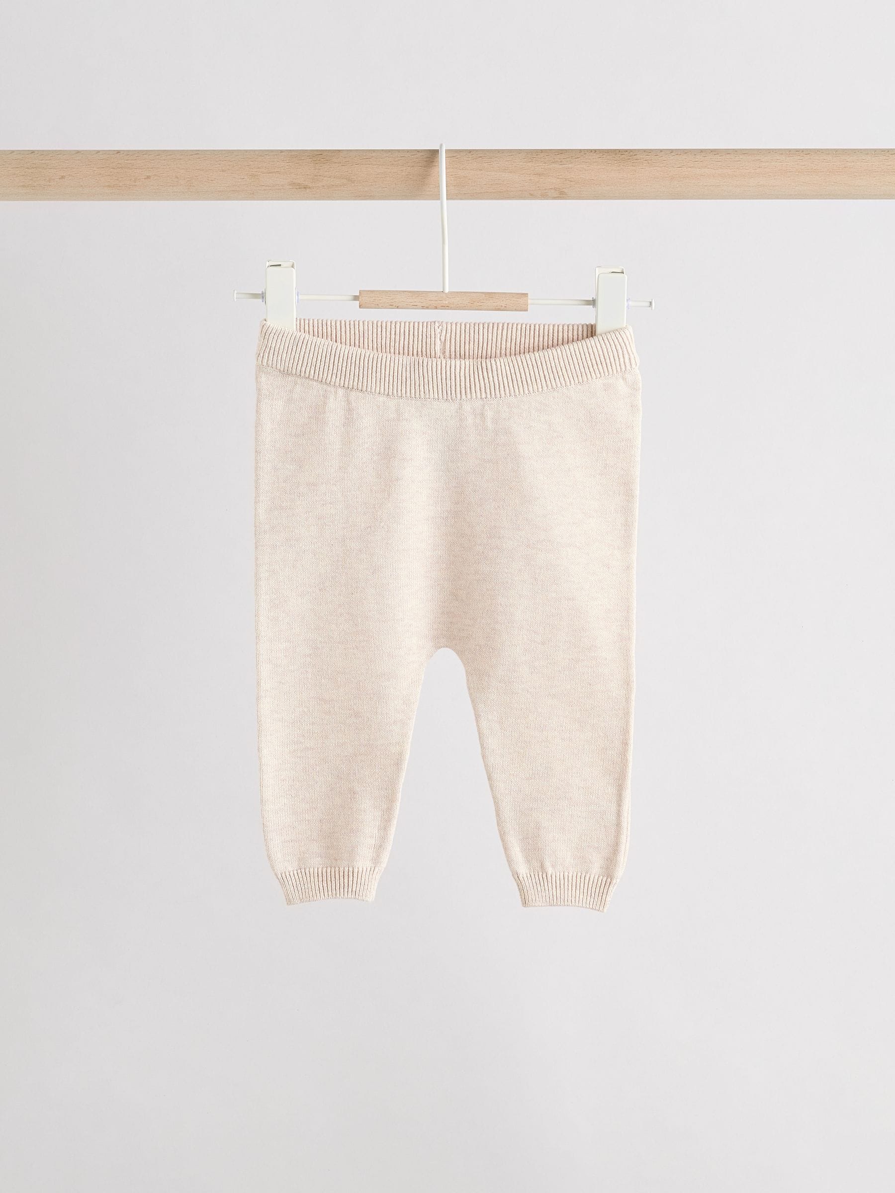 Natuurlijk - Gebreide babytrui en Leggingsset (0-12mnd)