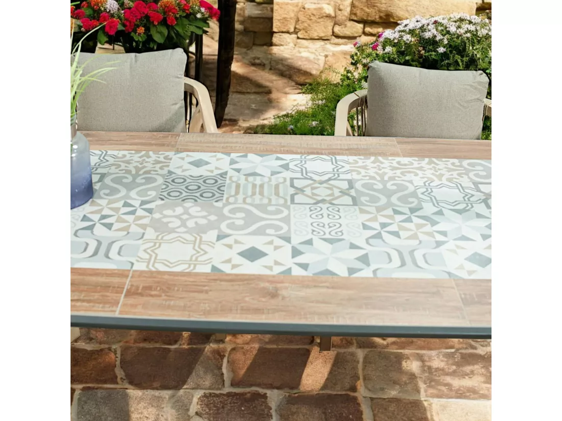 Table de jardin en céramique 213 cm GRENADE