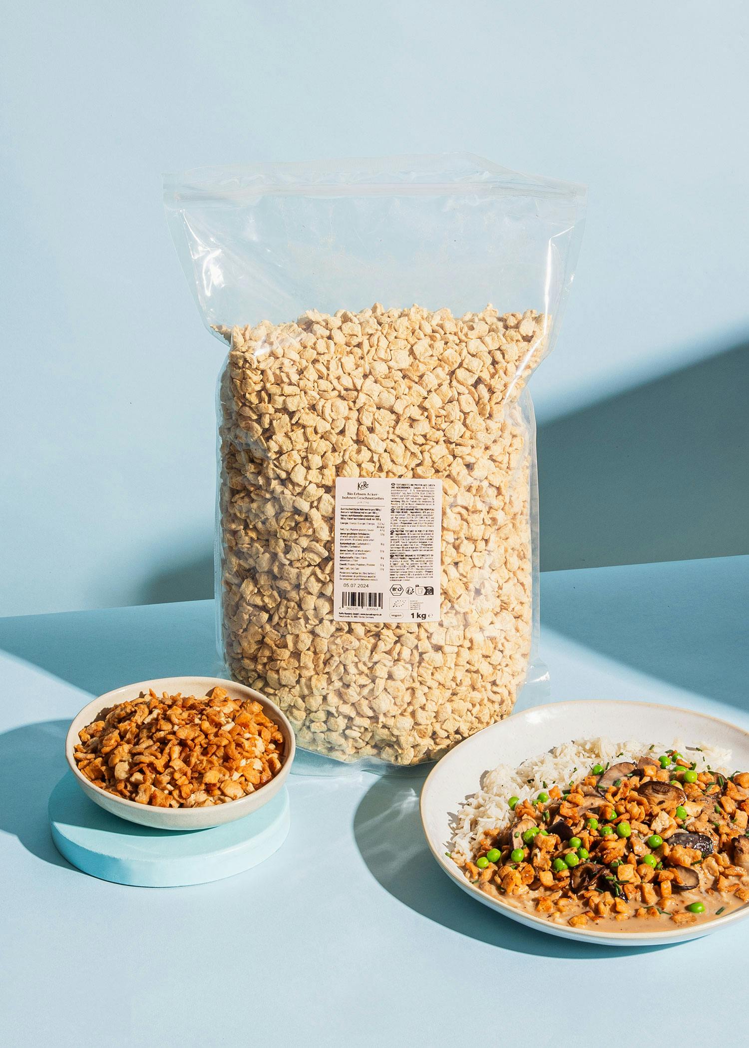 Bio Erbsen Ackerbohnen Geschnetzeltes 1 kg