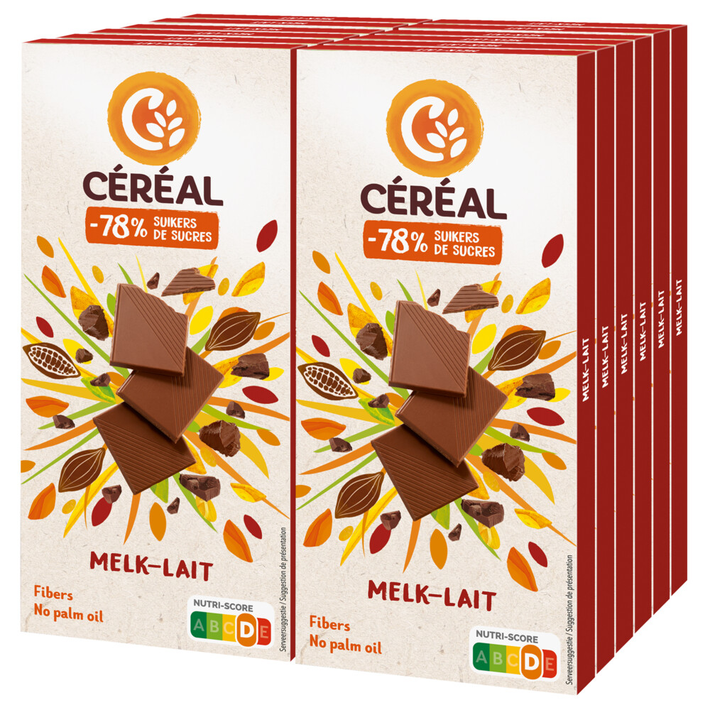 12x Céréal Chocoladetablet Melk80 gr