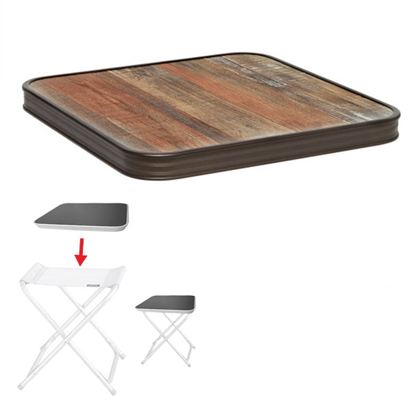 Tablette pour tabouret pliant Bois flotté TRIGANO