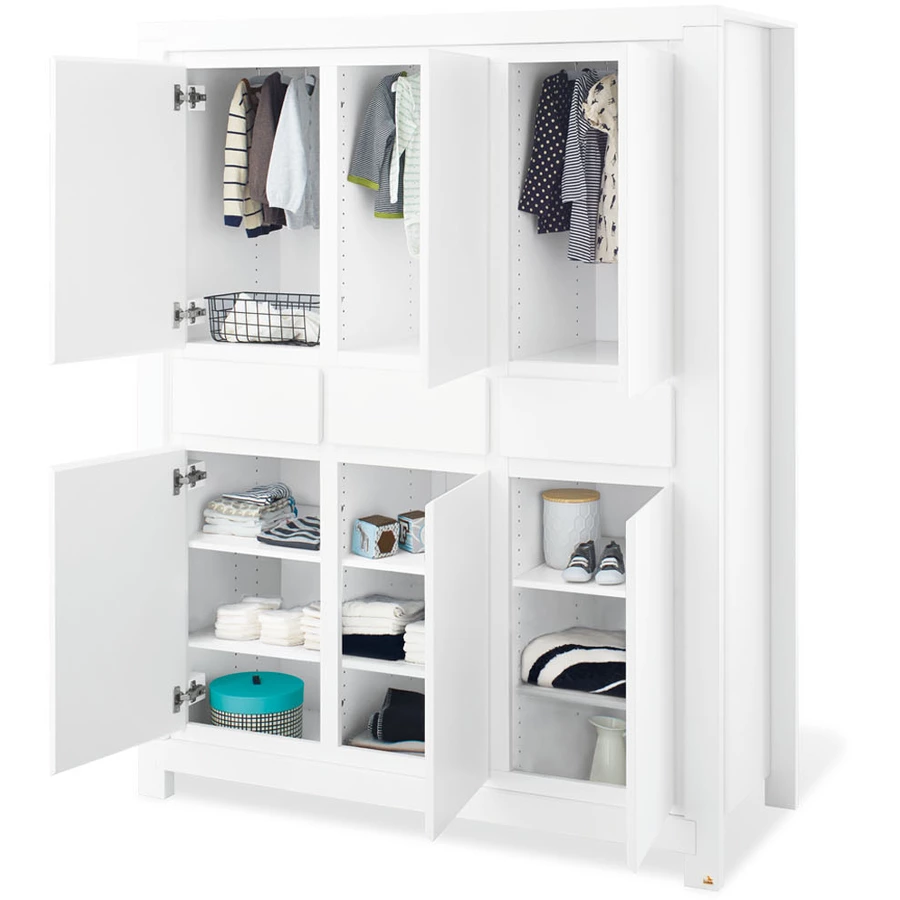 Pinolino Kinderzimmer Milk extrabreit 6-türig