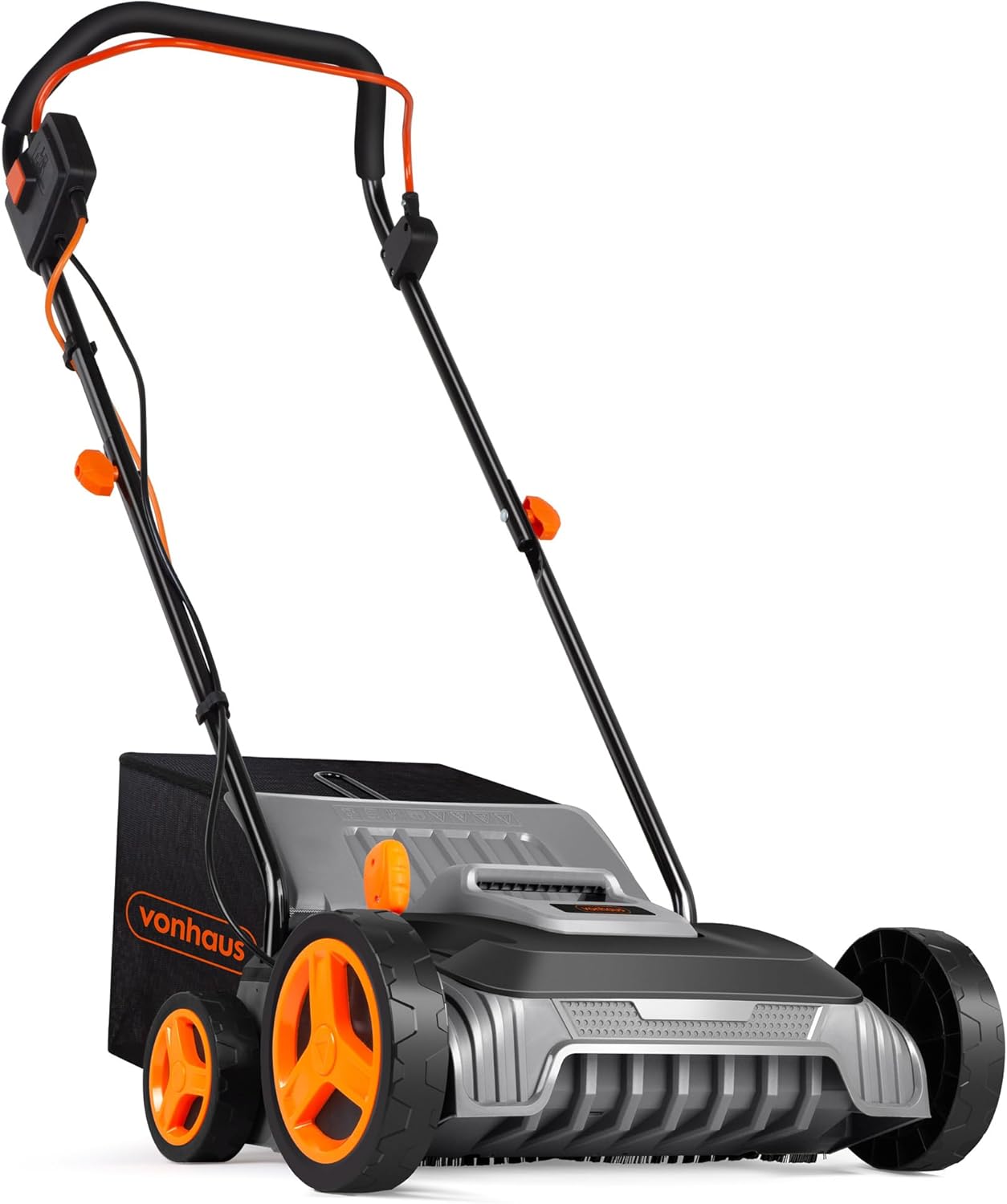 VonHaus 1800 W Laubsammler für Kunstrasen – Elektrische Kehrmaschine – Laubsauger mit 45-L-Beutel, 5 Einstellbare Höhen, 380 mm Arbeitsbreite, Zusammenklappbarer Griff, 3 Jahre Garantie (1500W)