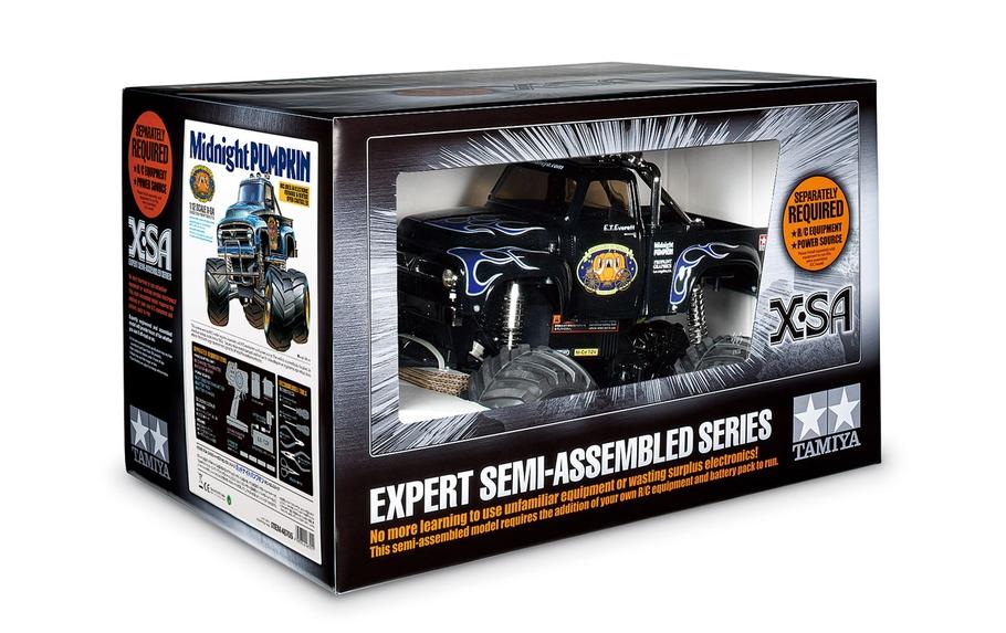 Monster Truck Midnight Pumpkin X-SA, RWD, ARTR, 1:12<br>Vormontierter Tamiya Midnight Pumpkin «Black Edition» Monstertruck
