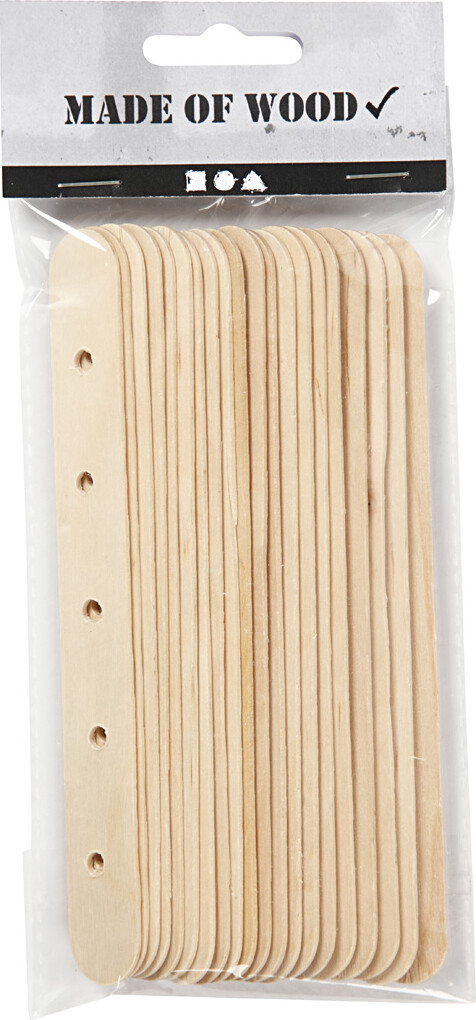 Konstruktionspinde - L 15 CM - B 1,8 CM - Hulstr. 4 MM - 20 Stk