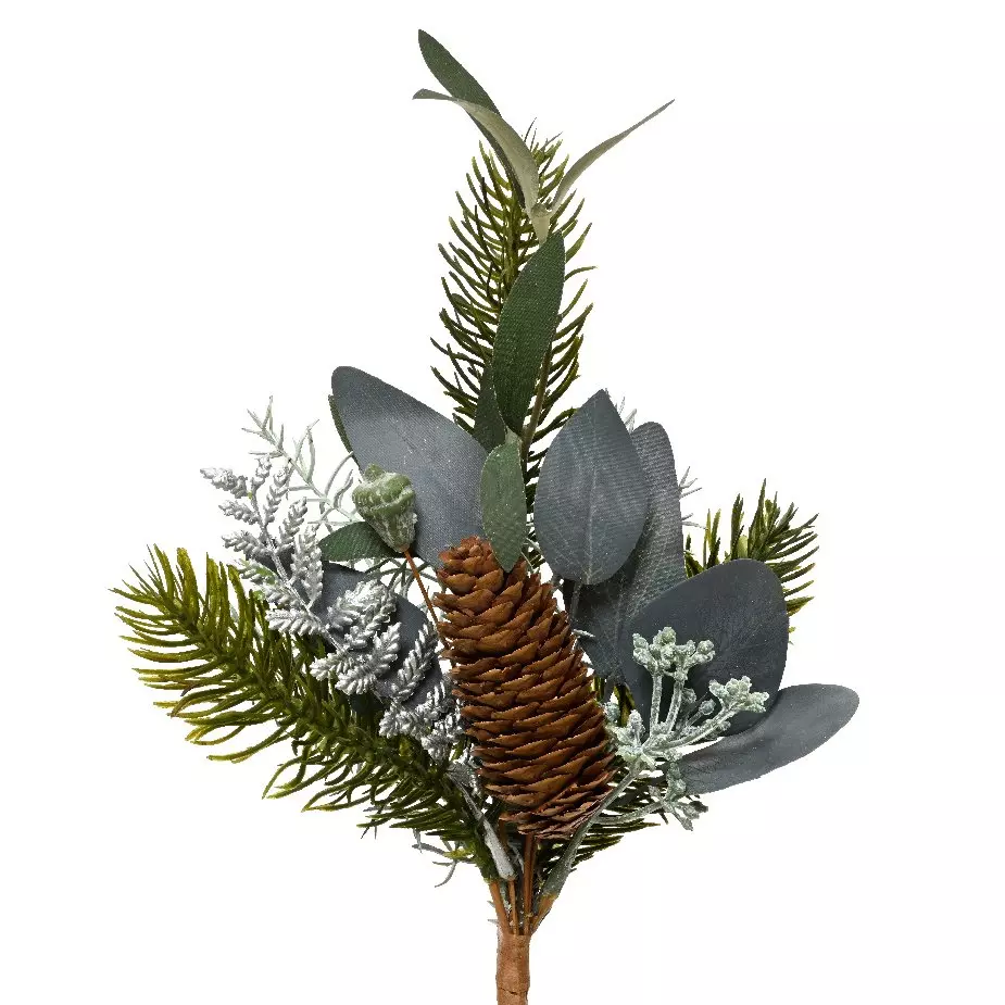 Branche de Noël (25 cm) Eucalyptus Vert