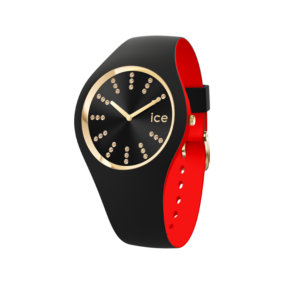 Montre ICE WATCH femme plastique noir bracelet caoutchouc noir