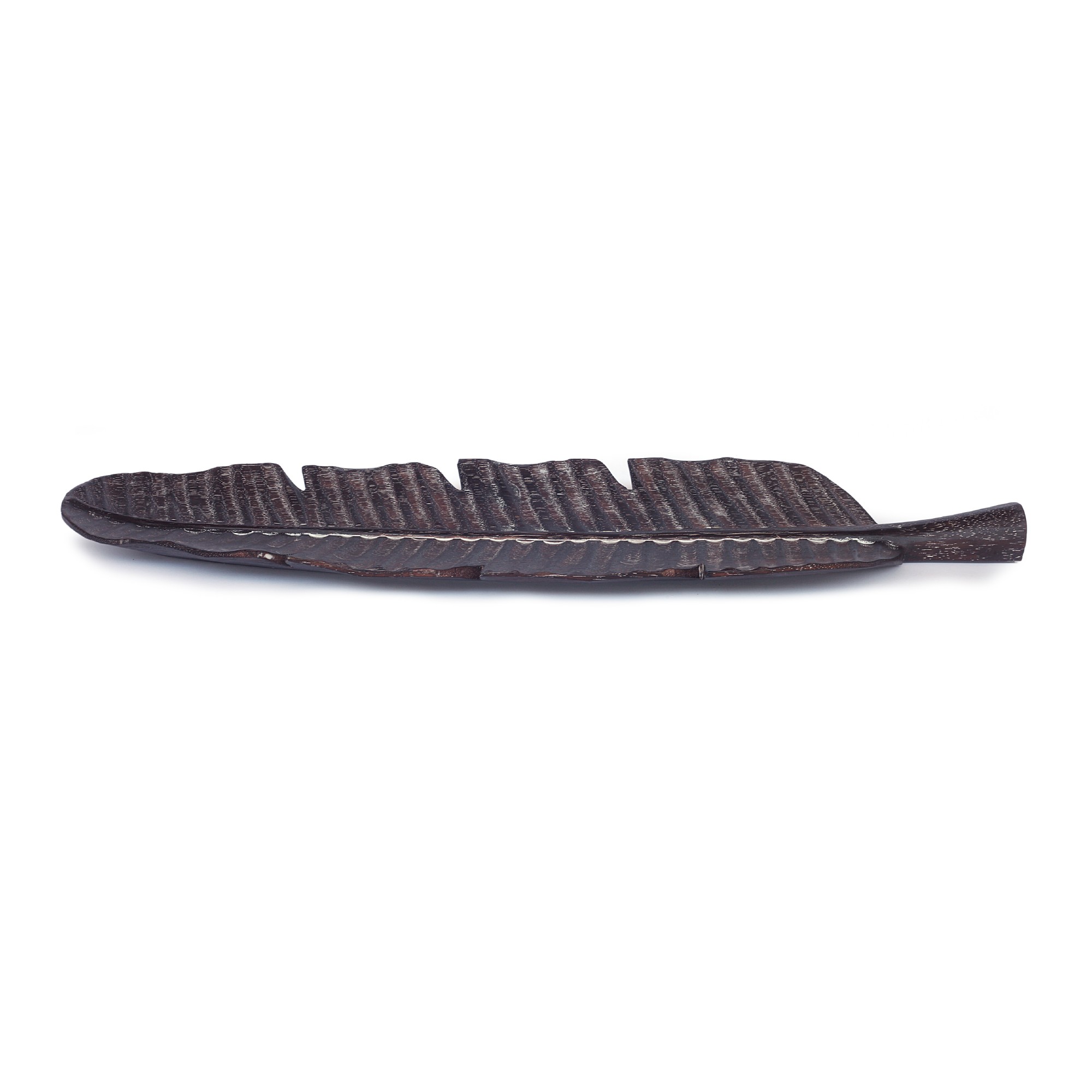 Deko-Schale Bananenblatt, Holz, natur, B 60 cm, T 17 cm, H 3 cm von fischer's lagerhaus