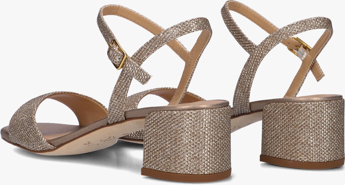 bronzen unisa sandalen met hak kirk