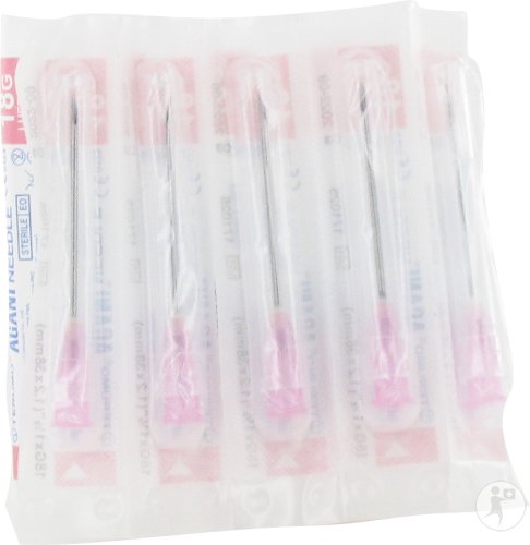 Terumo Agani Aiguille 18Gx1½ Canule 1,2x38mm Biseau Régulier Rose 10 Pièces