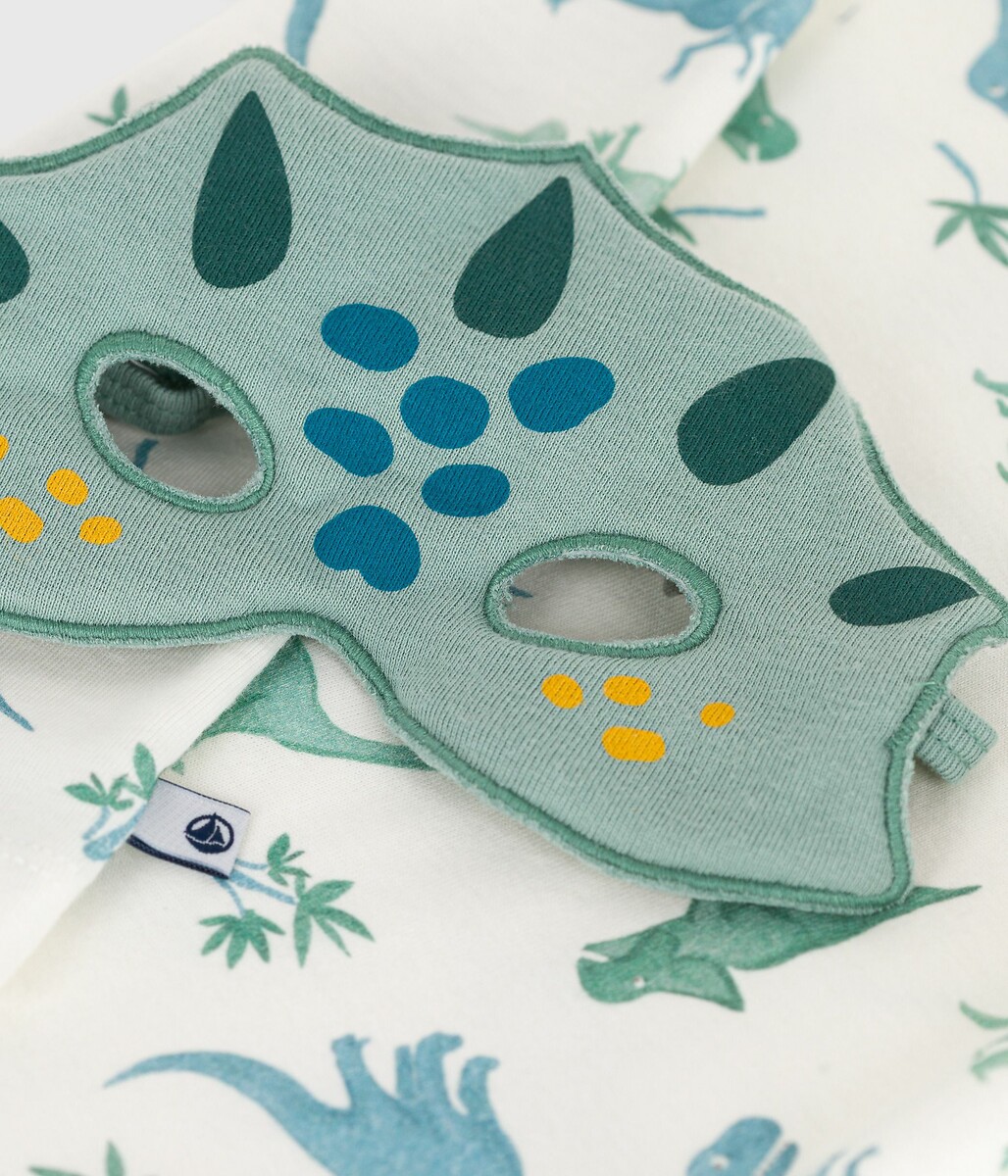 PETIT BATEAU<br>Shorts de pijama de algodão com estampa de dinossauro