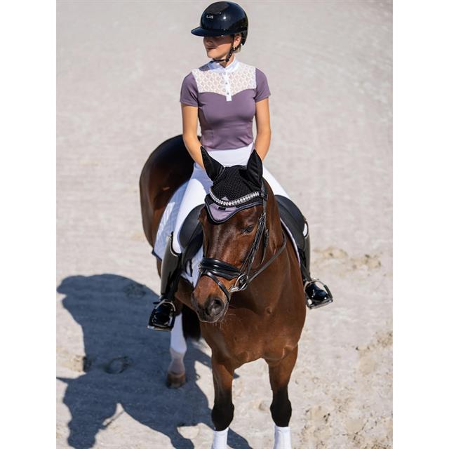 Zadeldek Equestrian Stockholm White Modern Dark Violet Dressuur Wit-paars