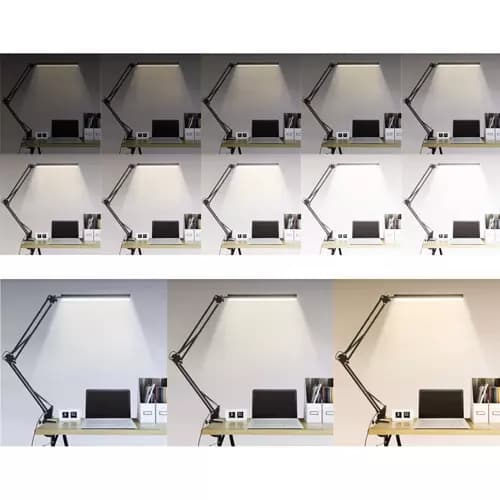 Skrivebordslampe med Arm - LED Bordlampe