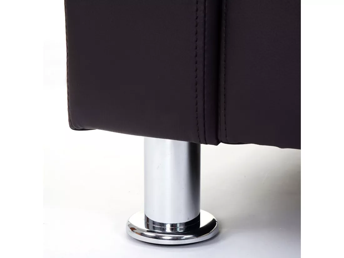 Fauteuil Pori, similicuir, café