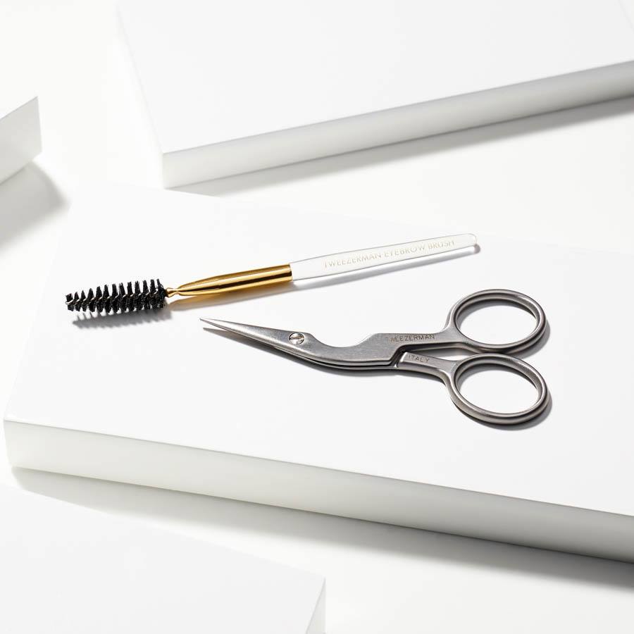 Tweezerman Browshaping Scissors And Brush