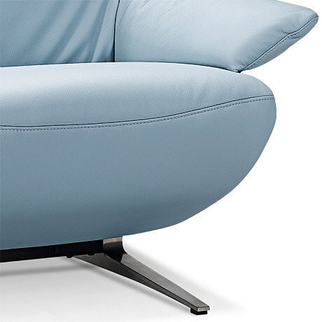 MONDO 2,5-Sitzer Sofa MALU Lederbezug Sky ca. 190 x 105 x 92 cm