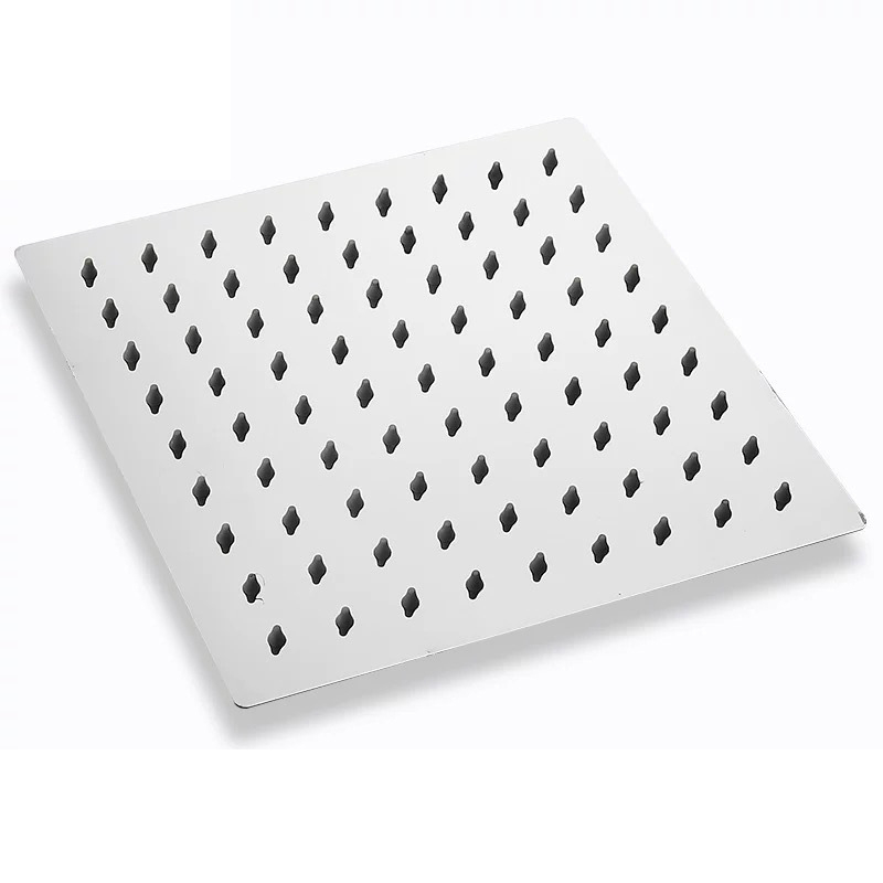 (25x25cm) Edelstahl Regen Duschkopf Universal Decken Kopfbrause - Silber