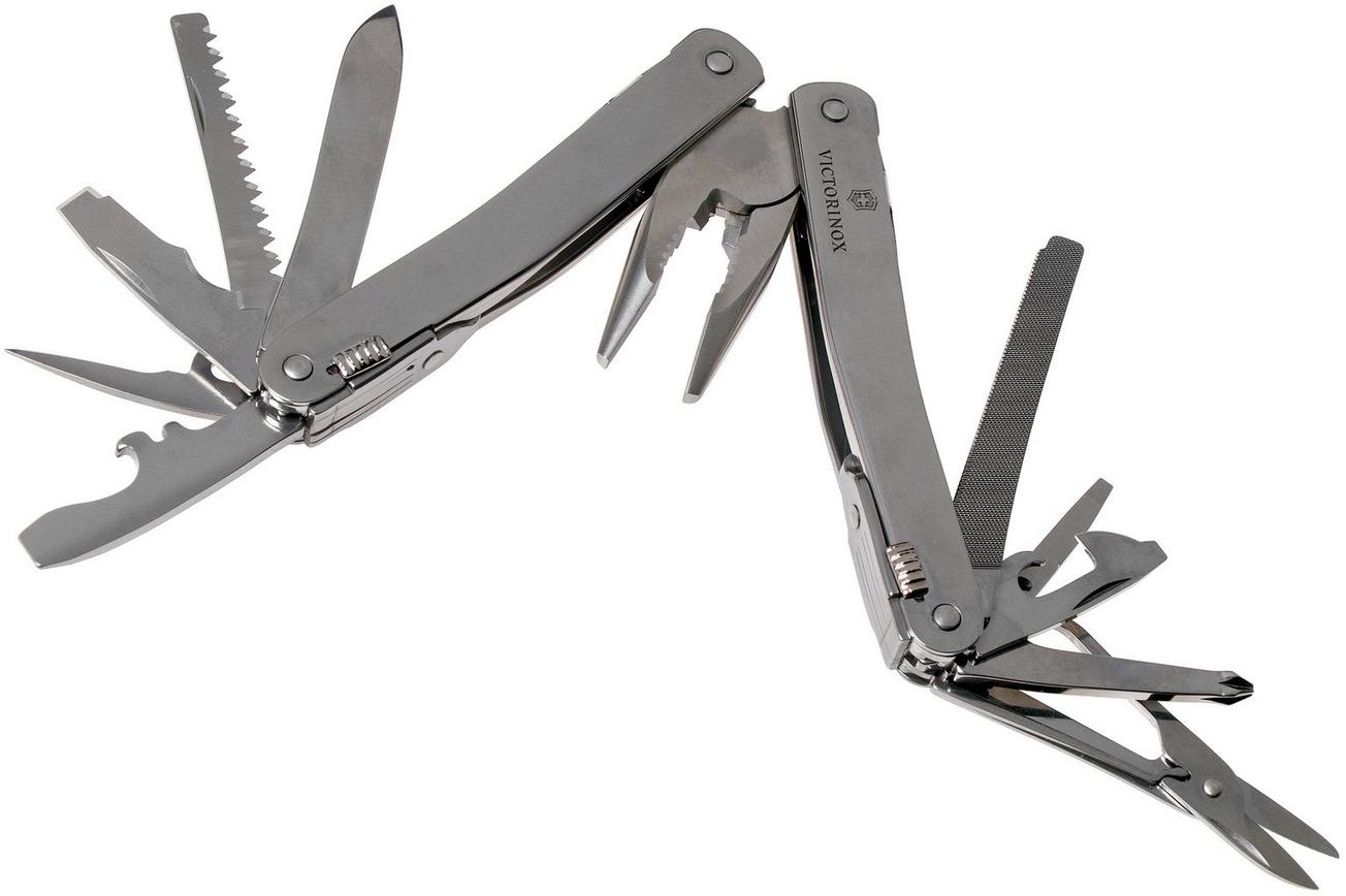 Victorinox SwissTool Spirit X Plus Ratchet 3.0236.L multitool, lederen foedraal