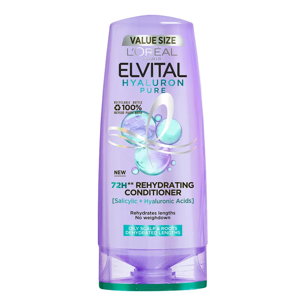 L'Oréal Paris Elvital Hyaluron Pure Conditioner For Dehydrated Hair - 200 ml.