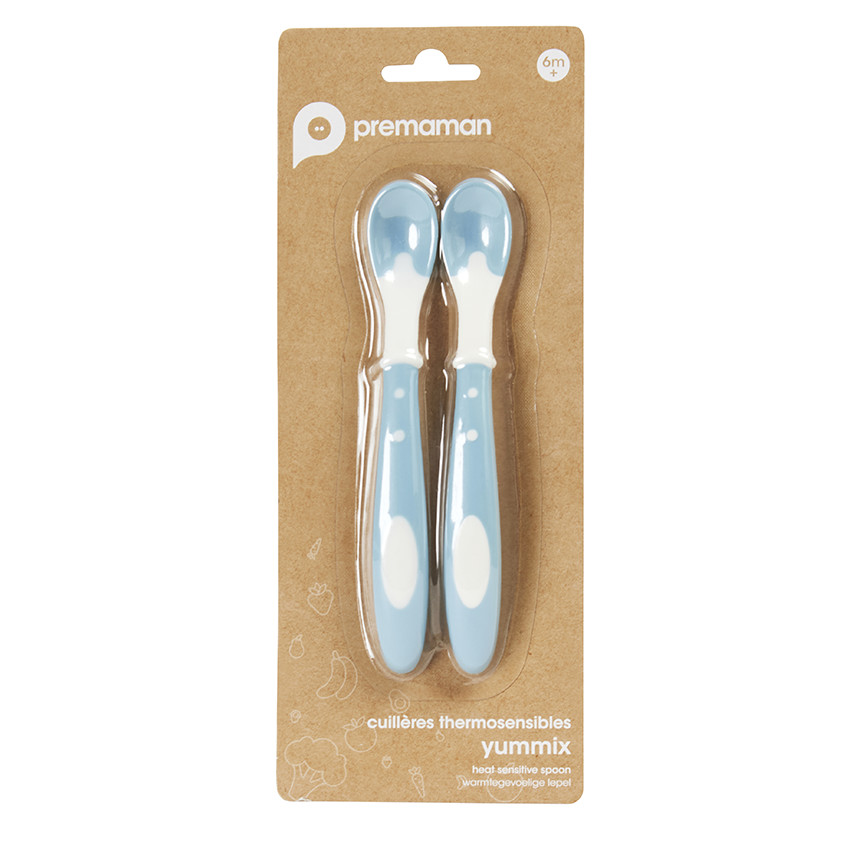 Lot de 2 cuillères thermosensibles Yummix bleu