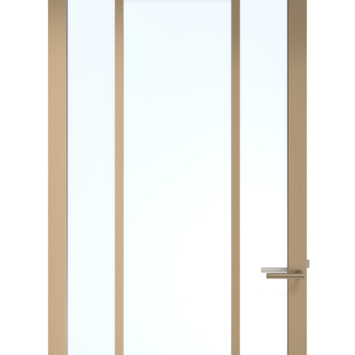 Arne & Bodil binnendeur ABE108 blank glas - metallic brons staallook afwerking