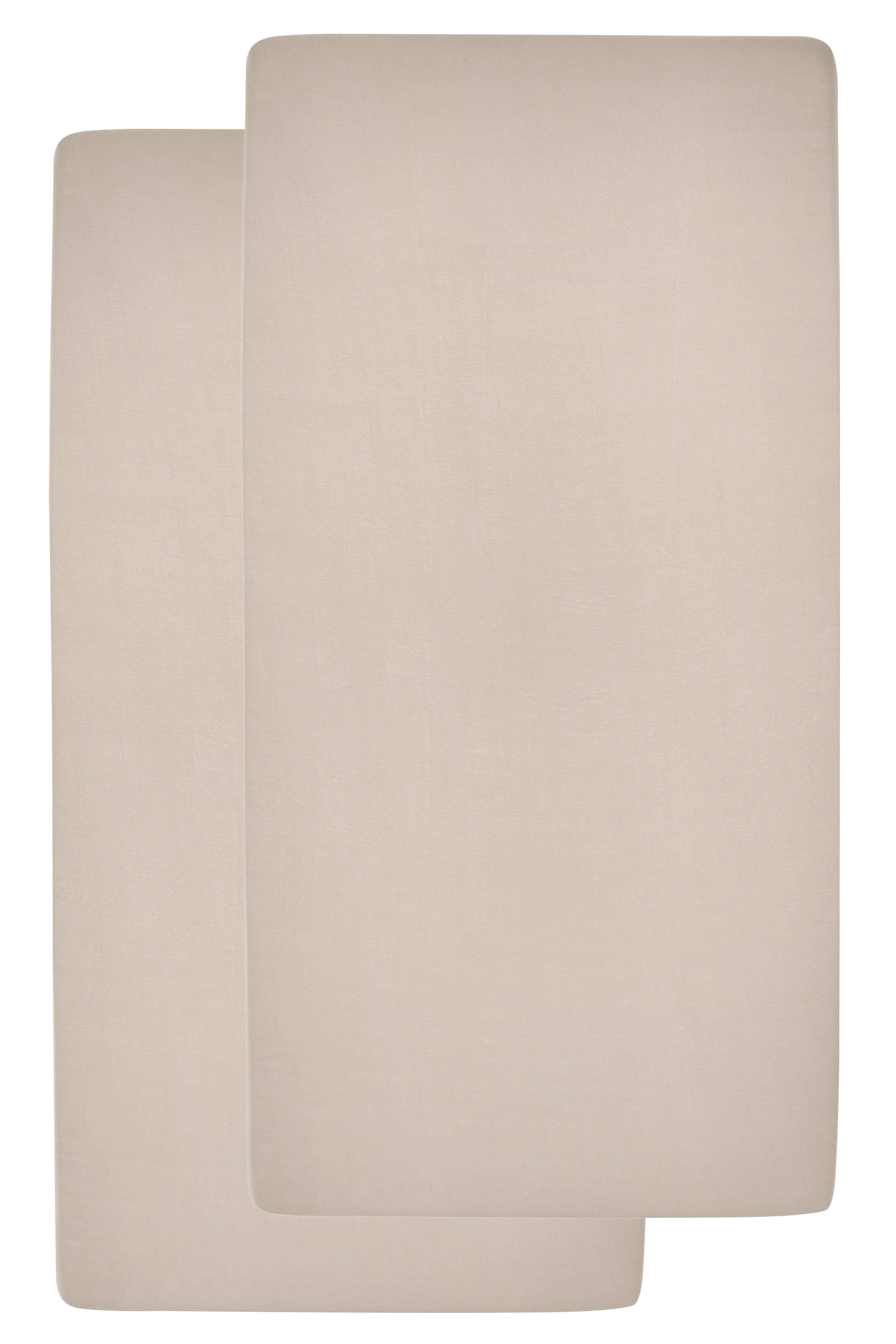 Meyco katoenen junior hoeslaken - set van 2 70x140/150 cm sand