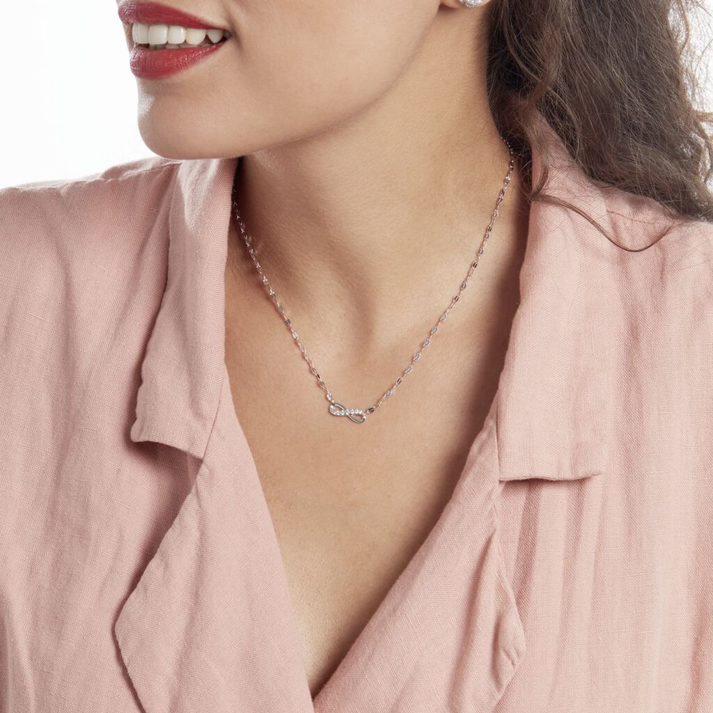 Collier Argent Wendel Oxydes De Zirconium