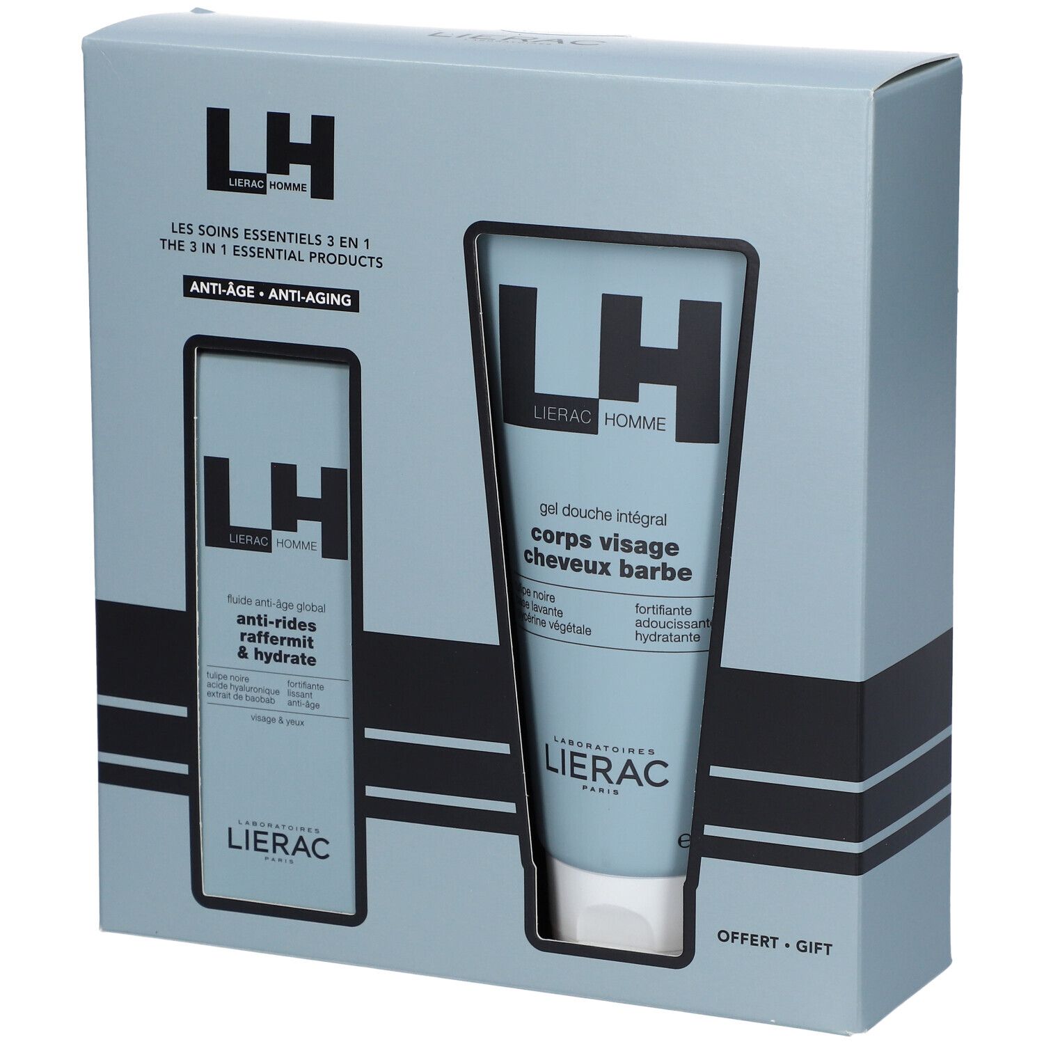 LIERAC SET ANTI AGING FLUID + DUSCHGEL