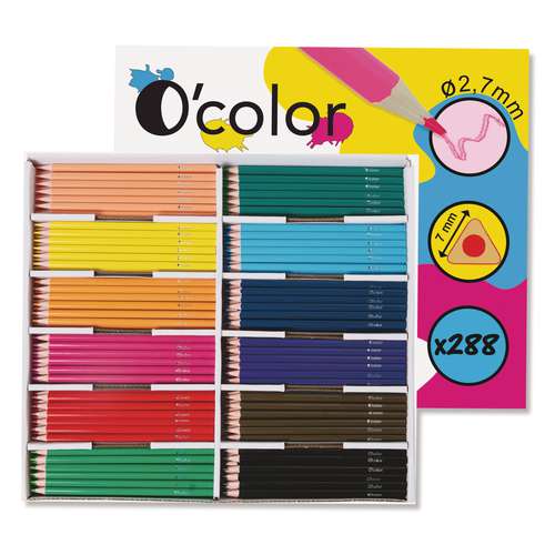 O’color Dreikant-Farbstifte-Schulpackung mit 288 Stiften