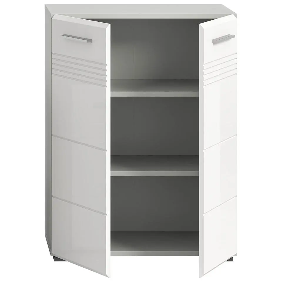 Hioshop Copa badkamerkast 2 deuren wit hoogglans
