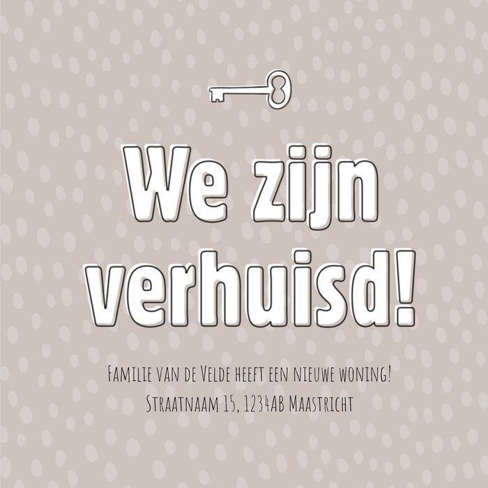 Greetz | Uitnodiging | Verhuiskaart | Neutraal