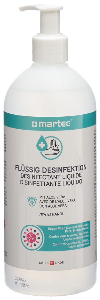 MARTEC Desinfektion flüssig liq mit Aloe vera Fl 500 ml