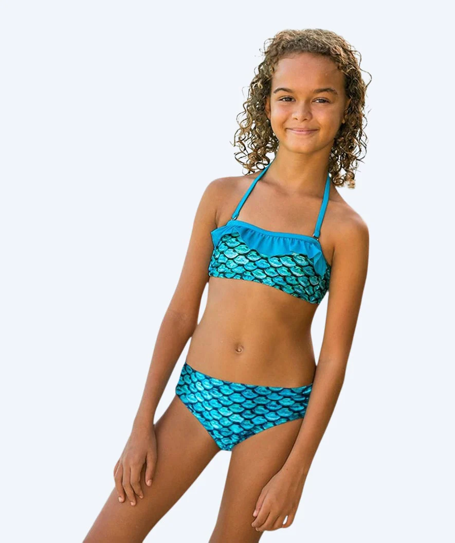 Fin Fun bikini underdel til piger - Tidal Teal (Lyseblå)
