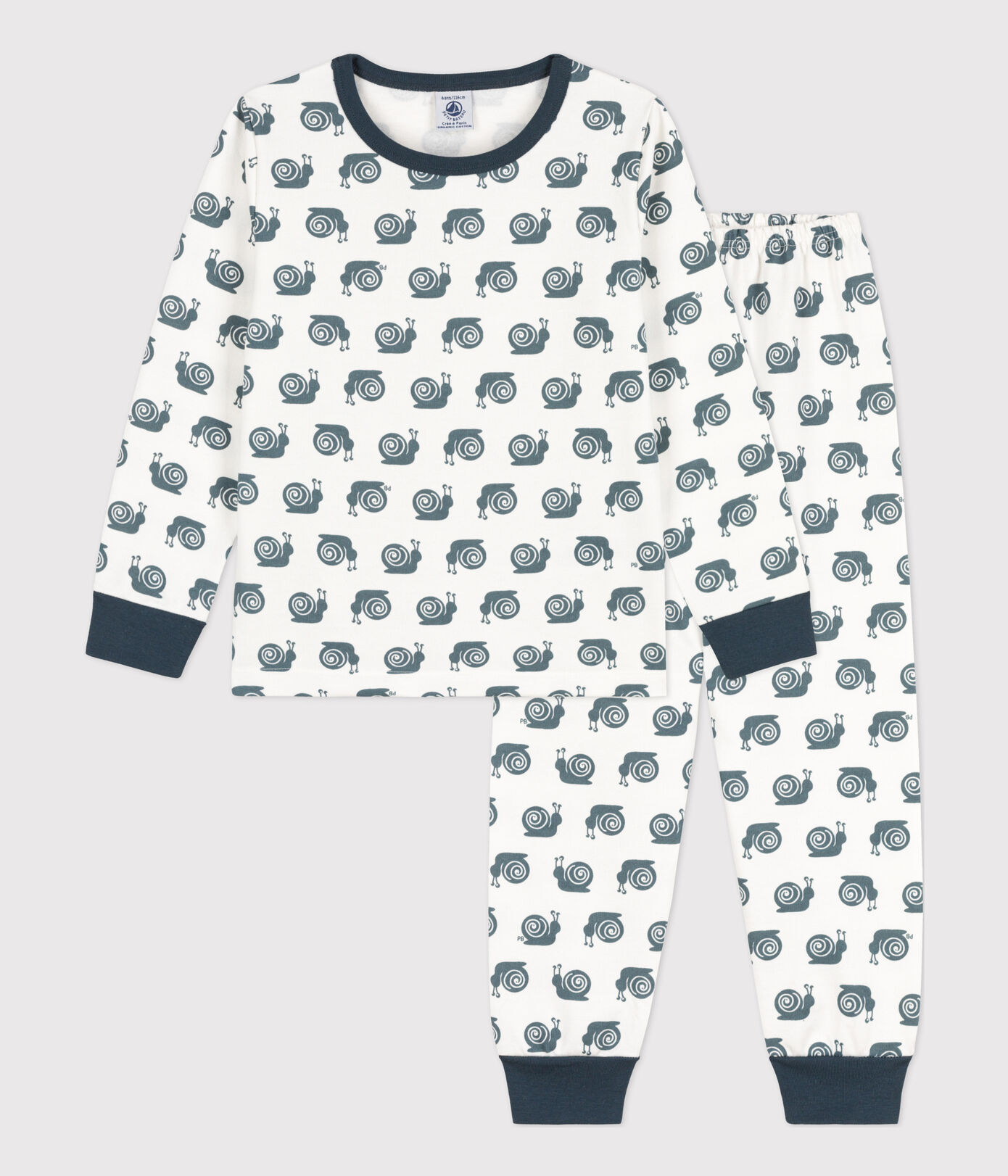 Pyjama escargot petite fille/petit garçon en molleton