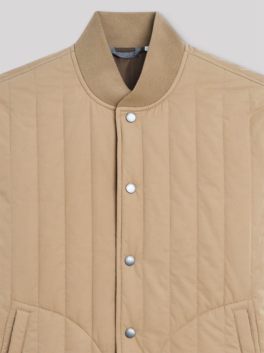 Blouson bomber matelassé col teddy