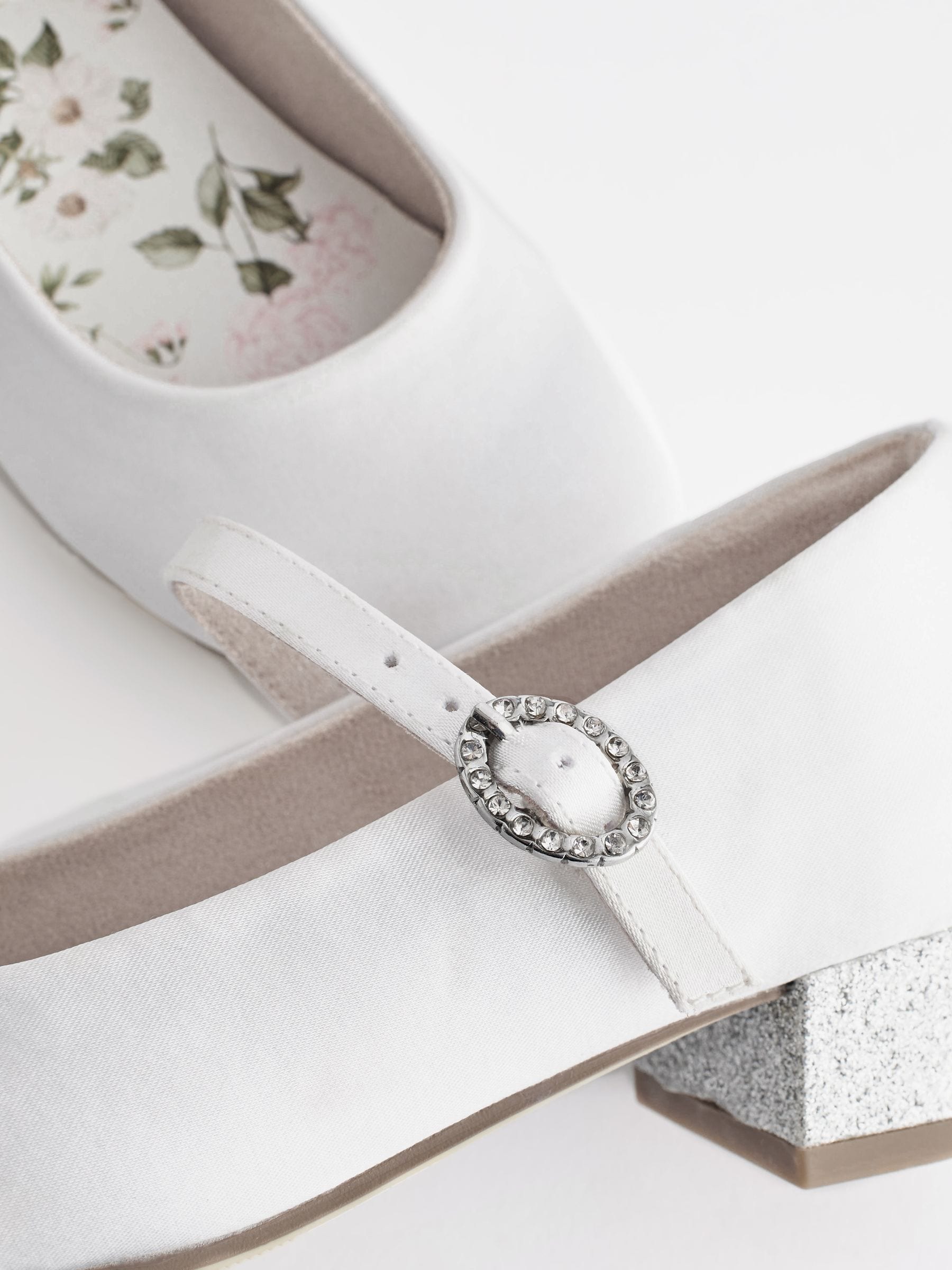 Wit - Mary Jane bloemenmeisjes hakschoenen